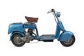 Vintage teal Lambretta - 1959 - on white background