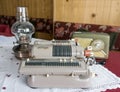 Vintage technical equipment. Mechanical calculating machine