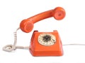 Vintage telephone answer handset Royalty Free Stock Photo