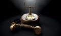 Vintage Telephone Dark Off The Hook Royalty Free Stock Photo
