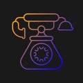 Vintage telephone gradient vector icon for dark theme Royalty Free Stock Photo