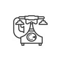 Vintage telephone line icon Royalty Free Stock Photo