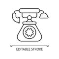 Vintage telephone linear icon Royalty Free Stock Photo