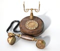 Vintage Telephone Off The Hook Royalty Free Stock Photo