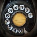 Vintage telephone rotary dial