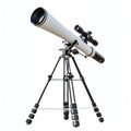 Vintage Telescope Isolated on White Background. Generative ai Royalty Free Stock Photo