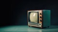 Retro TV on vibrant pastel color background, a nostalgic touch to modern minimalism