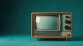 Retro TV on vibrant pastel color background, a nostalgic touch to modern minimalism