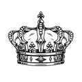 Vintage template of ornate royal crown