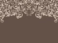 Vintage template with pattern and ornate borders. Ornamental lac