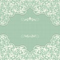 Vintage template with pattern and ornate borders. Royalty Free Stock Photo
