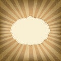 Vintage Template With Sunbeams Royalty Free Stock Photo