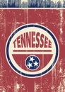 Tennessee vintage scratched background