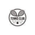 Vintage Tennis logo icon vector, tennis club, tournament, championship Royalty Free Stock Photo