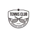 Vintage Tennis logo icon vector, tennis club, tournament, championship Royalty Free Stock Photo