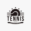 Vintage Tennis logo icon vector, tennis club, tournament, championship Royalty Free Stock Photo