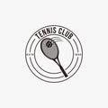 Vintage Tennis logo icon vector, tennis club, tournament, championship Royalty Free Stock Photo