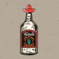 Vintage tequila bottle concept