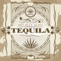 Vintage tequila vector poster design