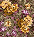 Vintage textile floral pattern design