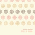 Vintage textile polka dots horizontal frame Royalty Free Stock Photo