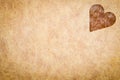 Vintage Textured Paper With Heart Royalty Free Stock Photo