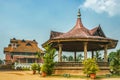 Vintage 19th century band stand in front of the 131-year-old Napier Museum,