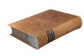Vintage 19th century book isolated on a white background Royalty Free Stock Photo