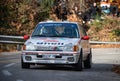 Vintage 69th edition of the Costa Brava rally Peugeot 205 1.9 GTI on a racing road