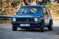 Vintage 69th edition of the Costa Brava rally Volkswagen Golf GTI MKI on a racing road Royalty Free Stock Photo