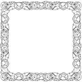 Thailand flower square vintage frame