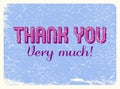 Vintage Thank You card