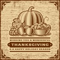 Vintage Thanksgiving Card Brown