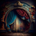 Vintage Theater Stage Bursting with Life, Made with Generative AI