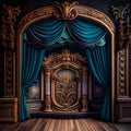 Vintage Theater Stage Bursting with Life, Made with Generative AI