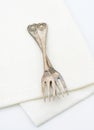 Vintage three-tine forks Royalty Free Stock Photo