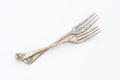 Vintage three-tine forks Royalty Free Stock Photo