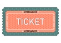 vintage tickets with one ticket highlighted on a white background Royalty Free Stock Photo