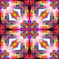Vintage tie dye seamless pattern. Hippie vaporwave blur endless background in retro style.