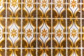 Vintage tiles on the facade of typical Portuguese house Royalty Free Stock Photo