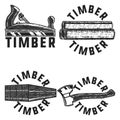 Vintage timber emblems Royalty Free Stock Photo
