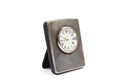 Vintage Timepiece Clock on White Background