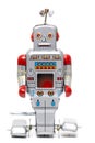 Vintage tin robot toy Royalty Free Stock Photo