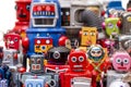 Vintage tin robot toys Royalty Free Stock Photo