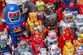 Vintage tin robot toys Royalty Free Stock Photo