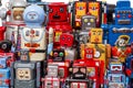 Vintage tin robot toys Royalty Free Stock Photo