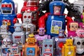 Vintage tin robot toys Royalty Free Stock Photo