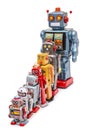 Vintage tin robot toys Royalty Free Stock Photo