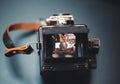 Vintage tlr camera Royalty Free Stock Photo