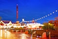 Vintage tone Abstract Blurred image of Theme park Royalty Free Stock Photo